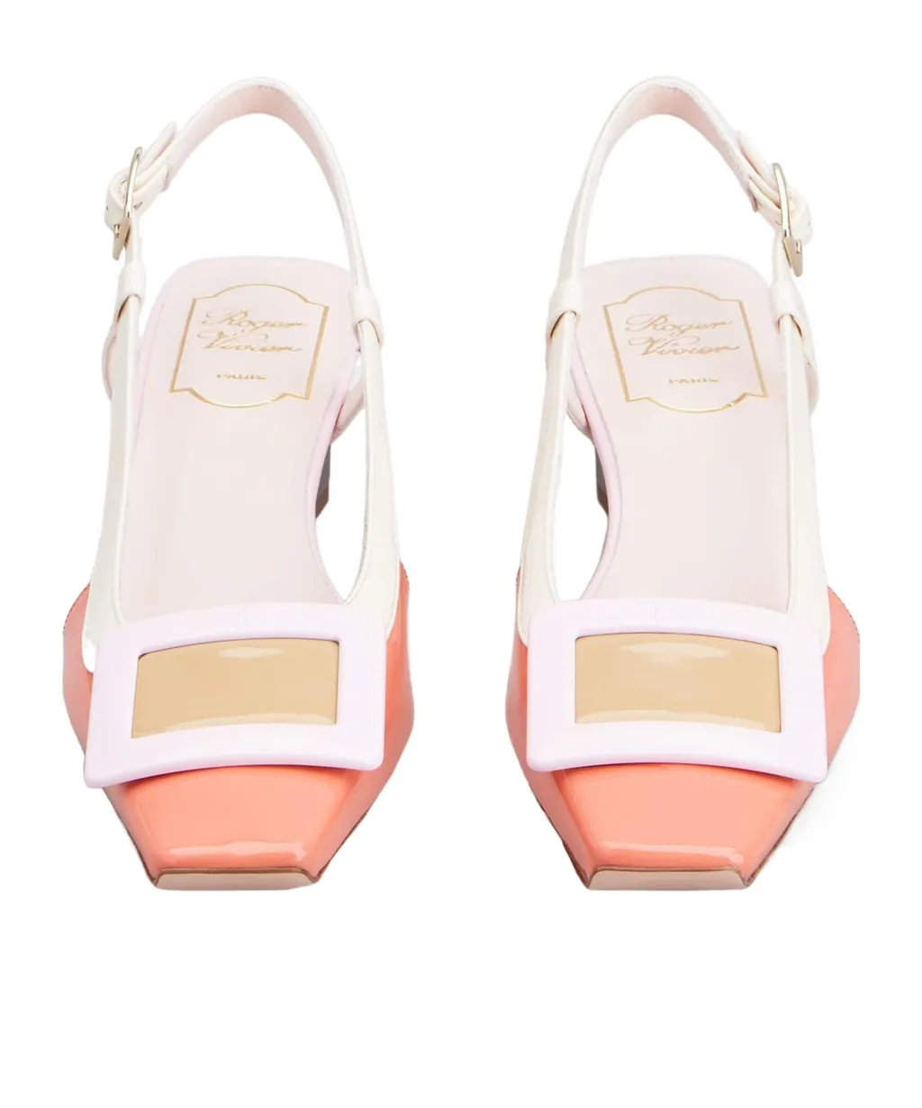 Covered Buckle Slingback Pumps