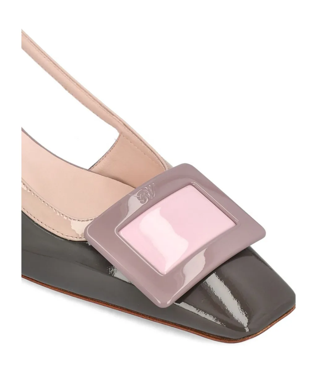 Covered Buckle Slingback Pumps