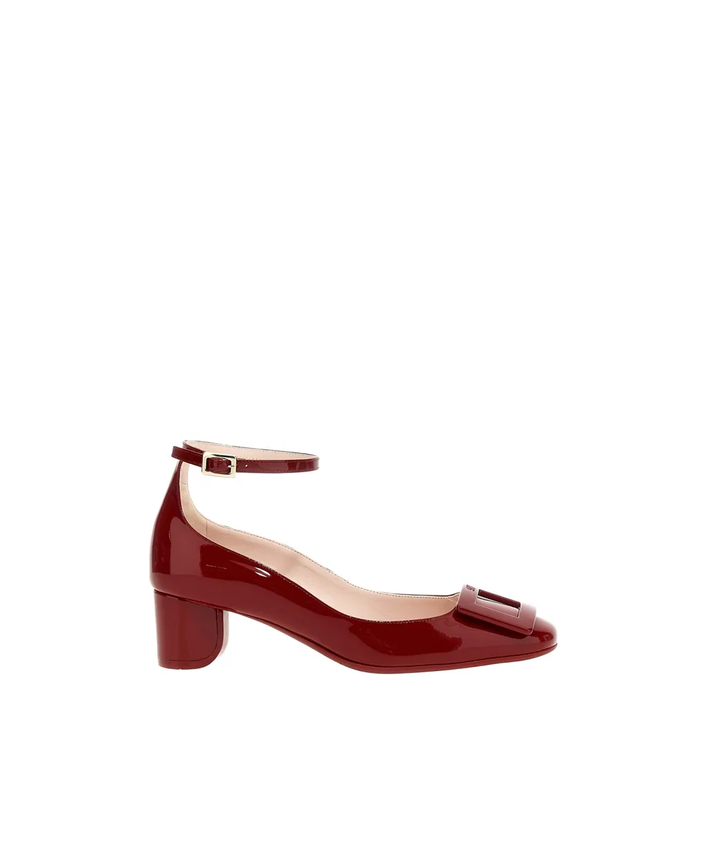 Roundy Ankle-Strap Buckle Pumps