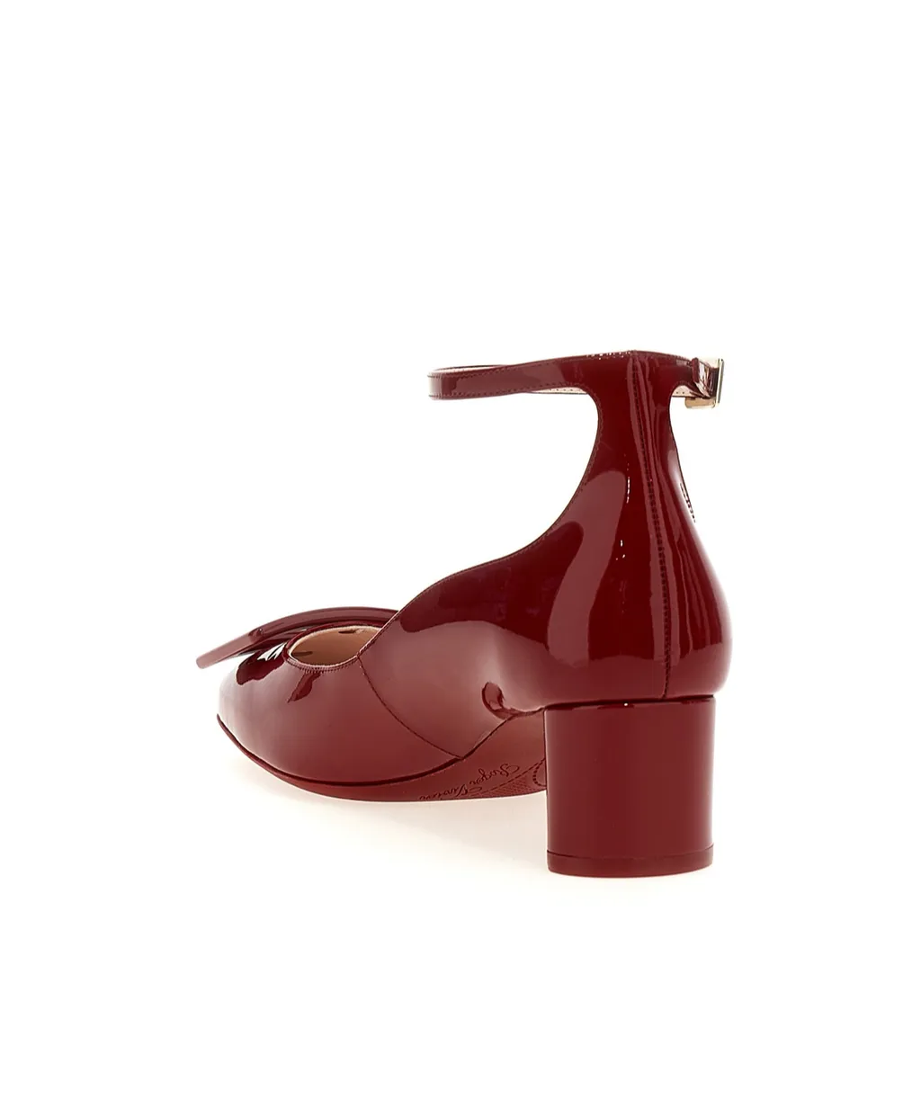 Roundy Ankle-Strap Buckle Pumps