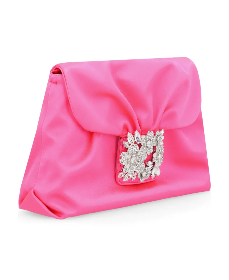 Embellished Draped Clutch Bag
