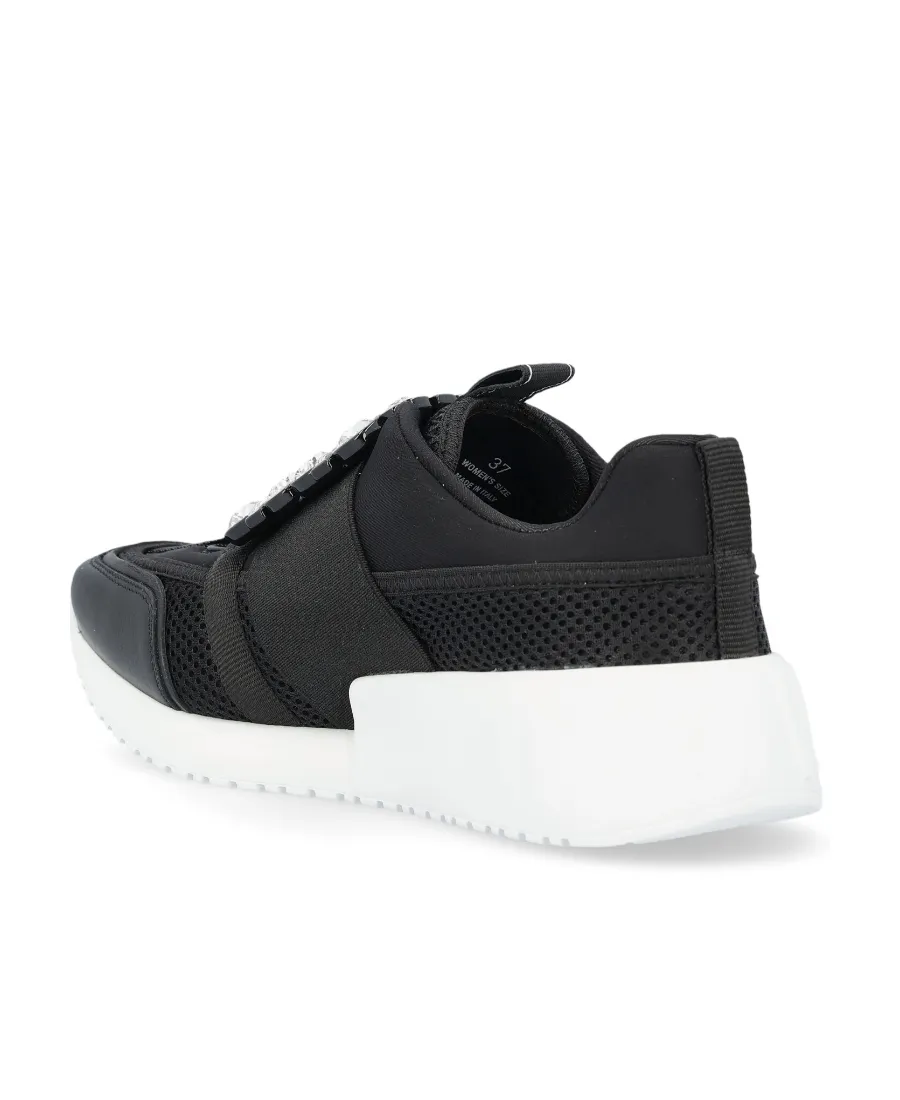 Viv' Go Rhinestone Buckle Sneakers In Technical Fabrics