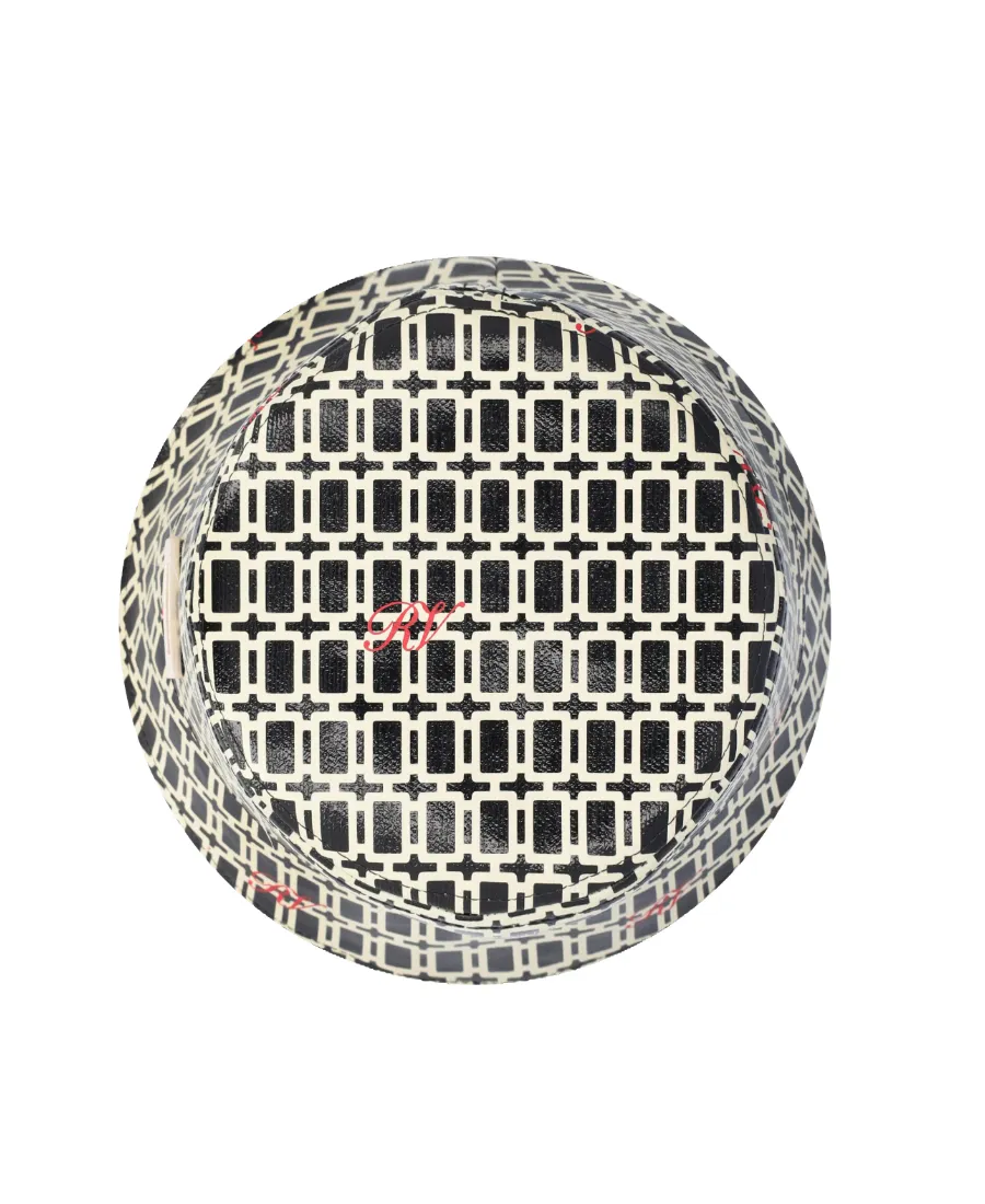 Geometric Pattern Printed Fisher Hat