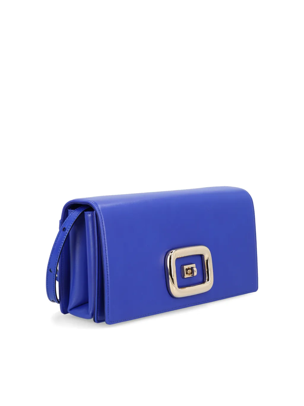 Embossed-Logo Leather Shoulder Bag