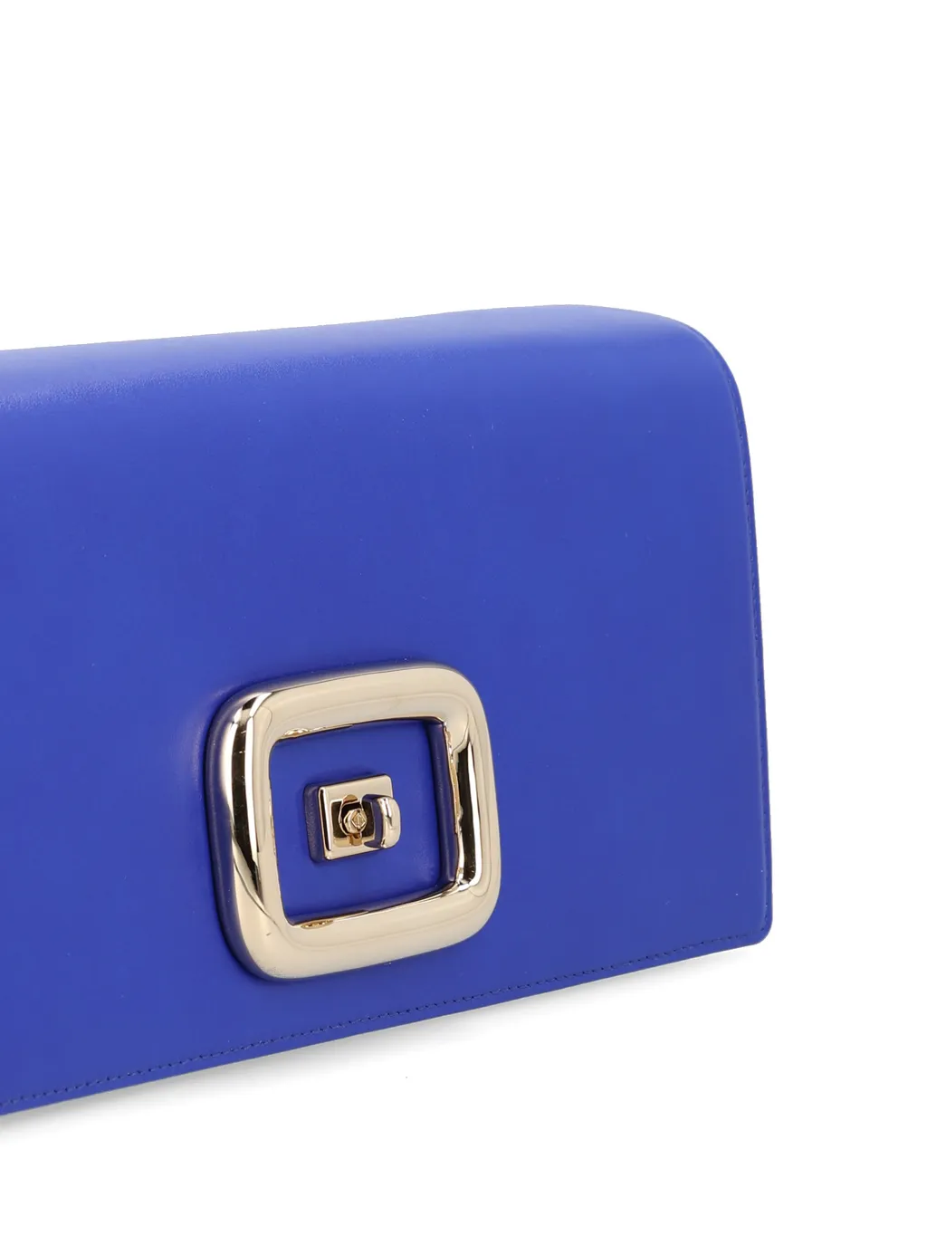 Embossed-Logo Leather Shoulder Bag