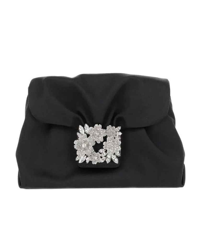 Rv Bouquet Strass Buckle Drape Clutch Bag