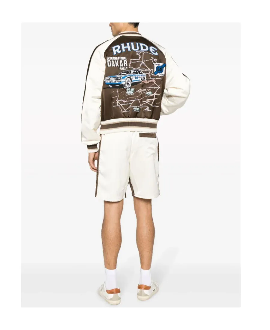 Crepe Satin Souvenir Bomber
