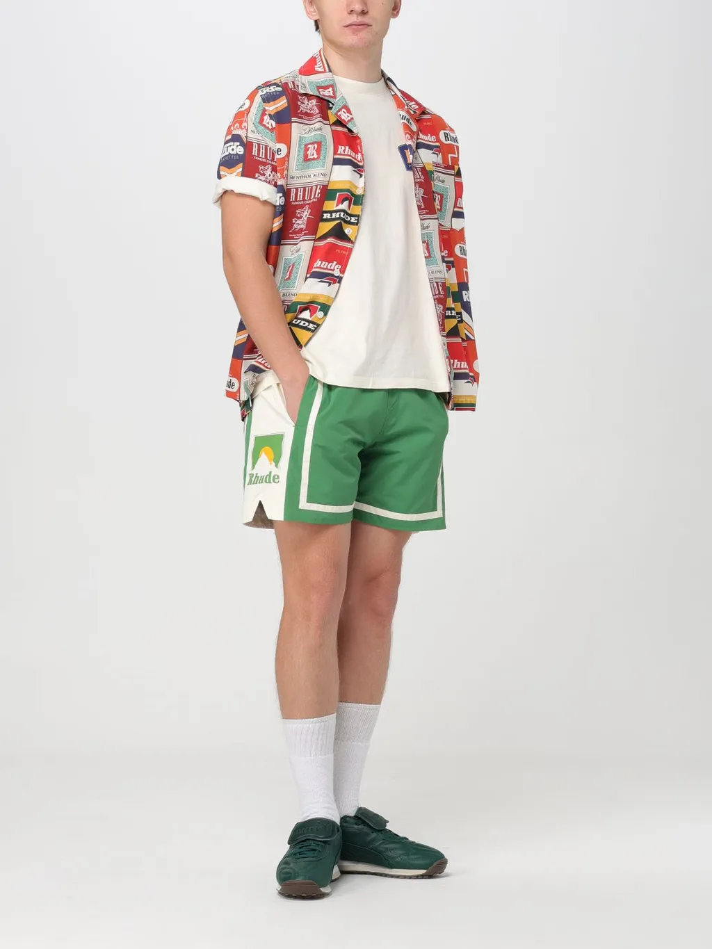 Cigarette Printed Short-Sleeved Shirt
