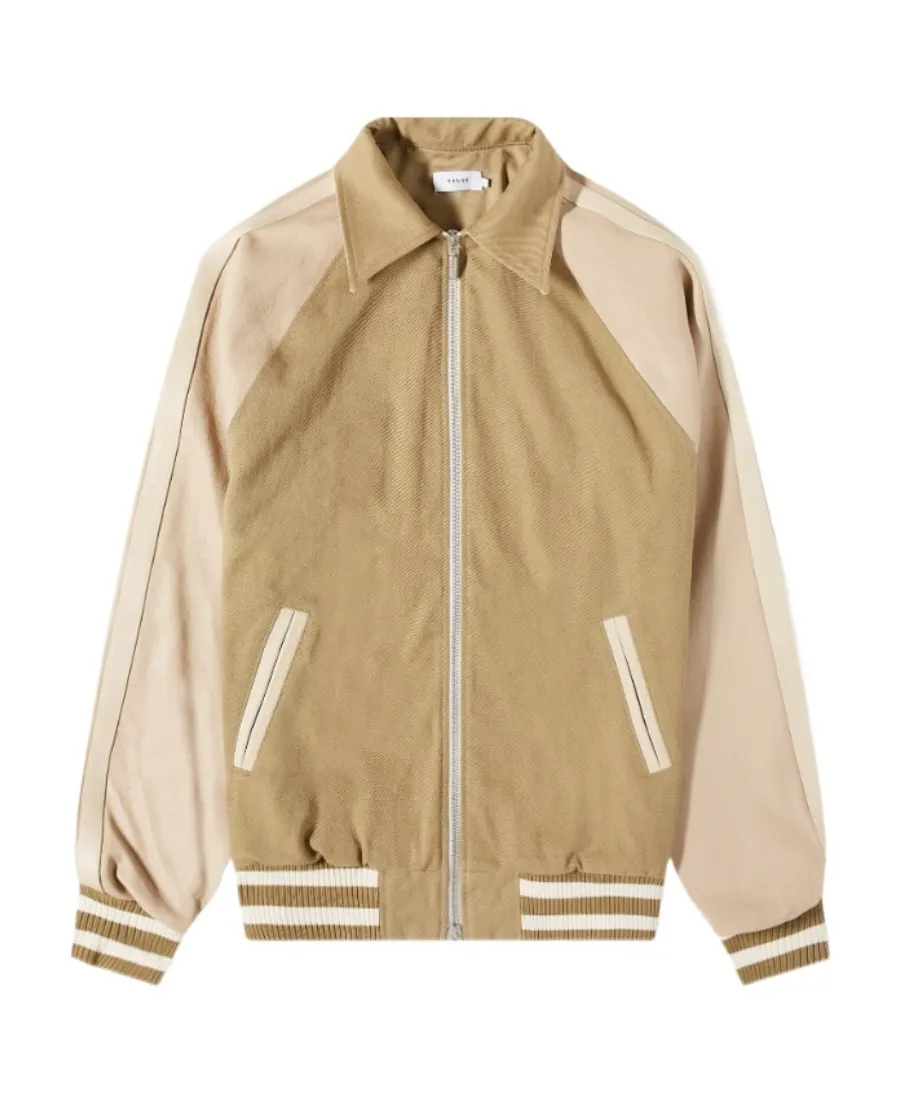 Logo Patch Twill Bomber Jacket