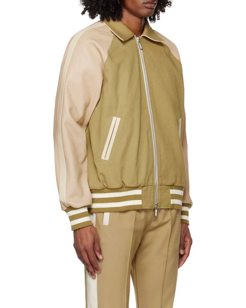 Logo Patch Twill Bomber Jacket