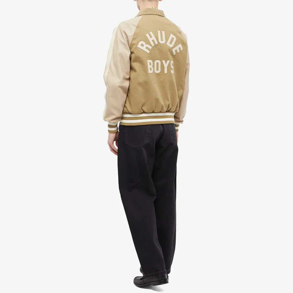 Logo Patch Twill Bomber Jacket