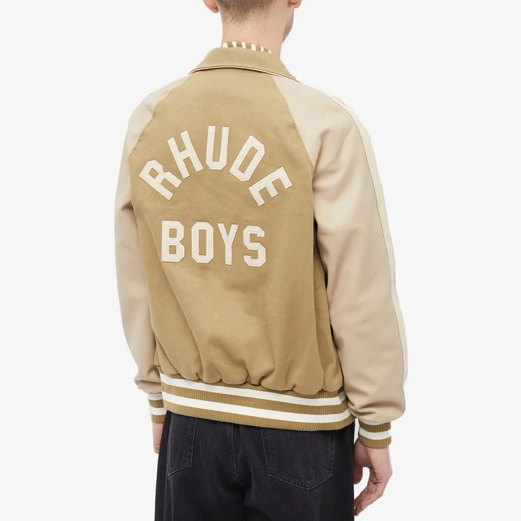 Logo Patch Twill Bomber Jacket