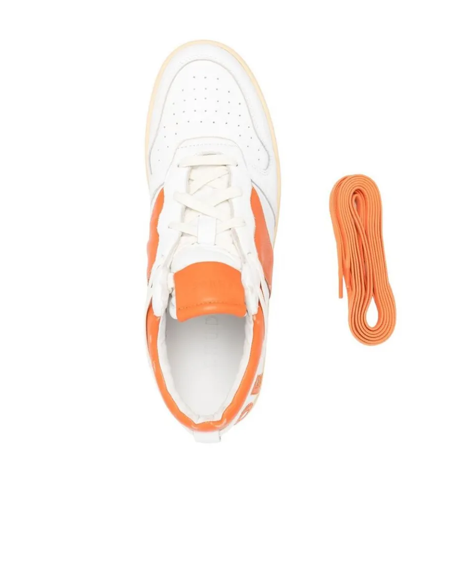 Logo-Patch Leather Sneakers