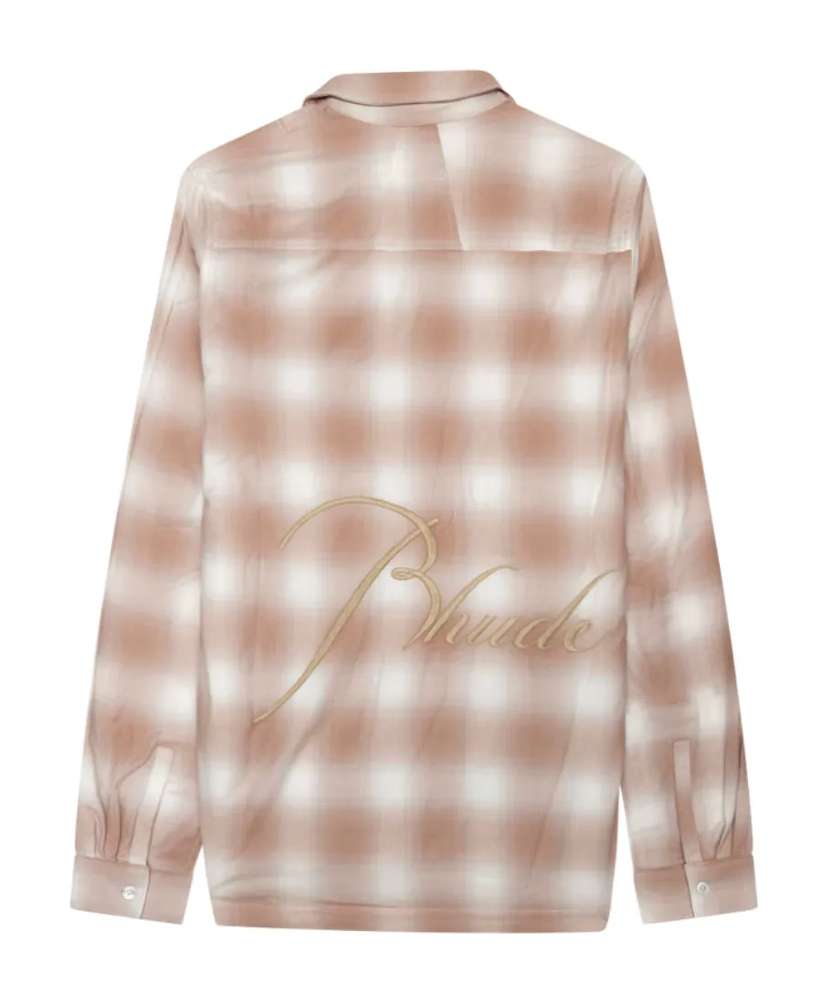 Straight Hem Check Printed Shirt