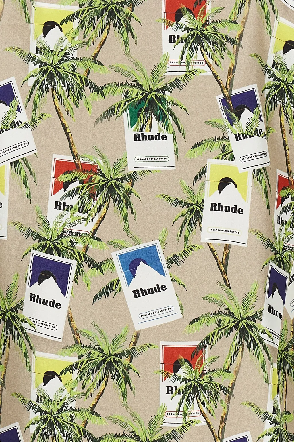 Cigarette-Printed Short-Sleeved Shirt