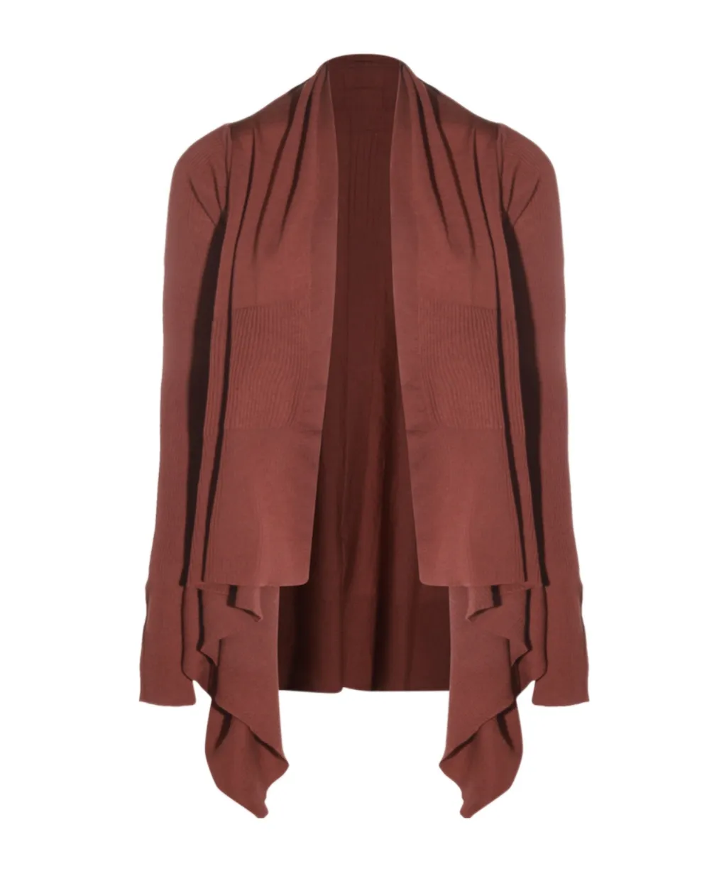 Ribbed Asymmetric Cardigan