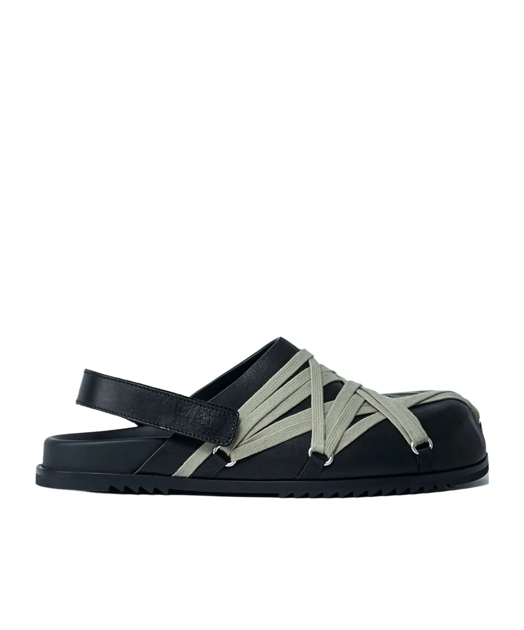Granola Lace-Up Leather Clogs