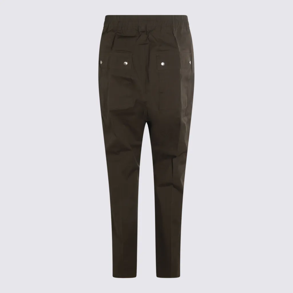 Drawstring Zip-Fly Drop-Crotch Trousers