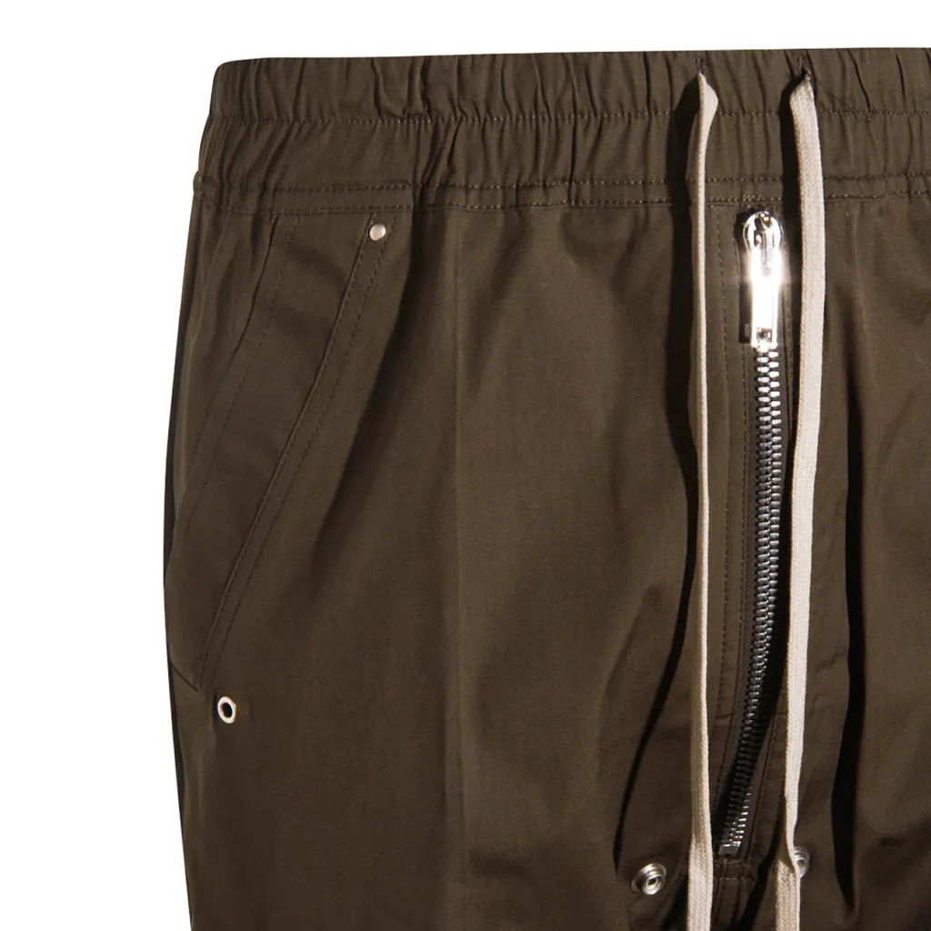 Drawstring Zip-Fly Drop-Crotch Trousers