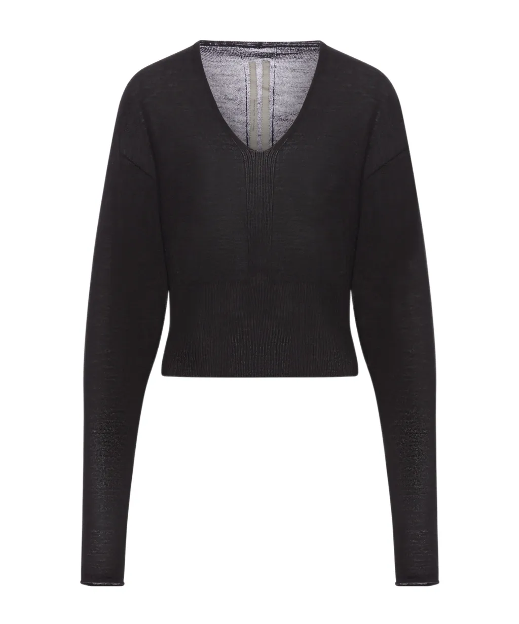 V-Neck Balloon-Sleeve Top