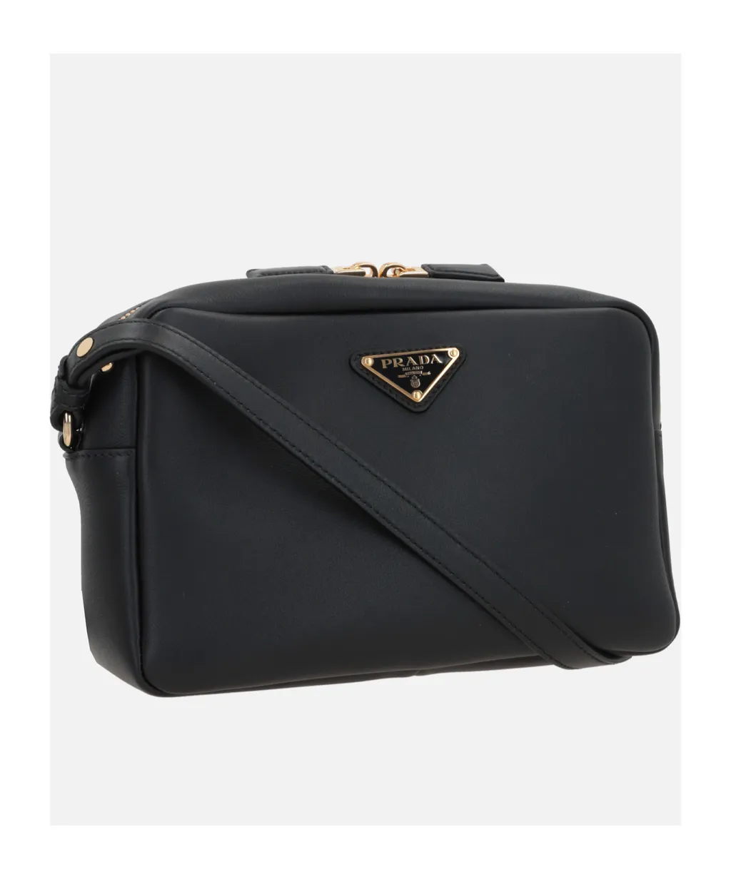Triangle-Logo Zipped Shoulder Bag