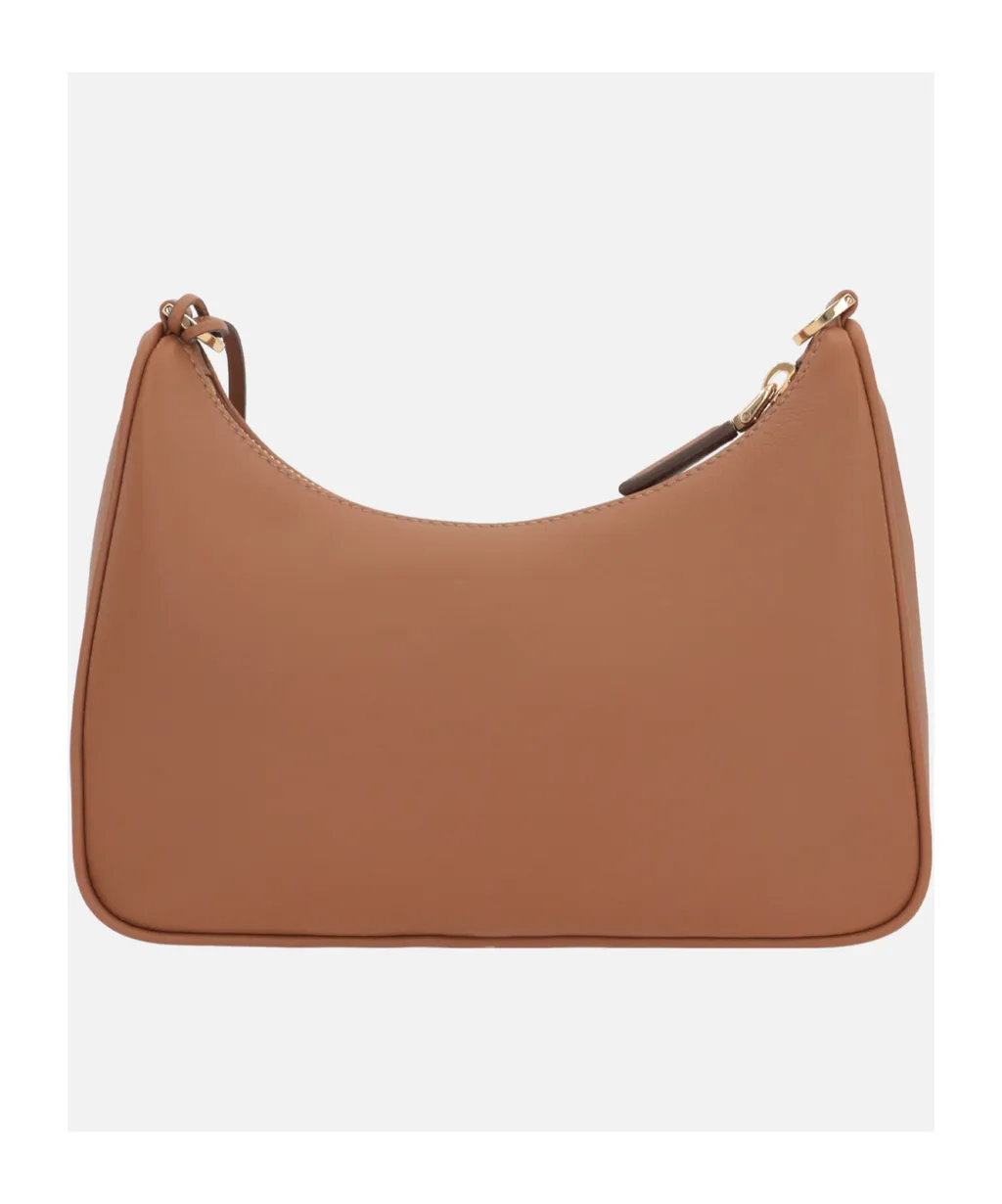 Triangle-Logo Zipped Shoulder Bag