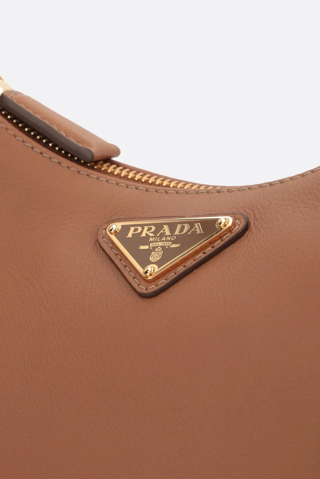 Triangle-Logo Zipped Shoulder Bag