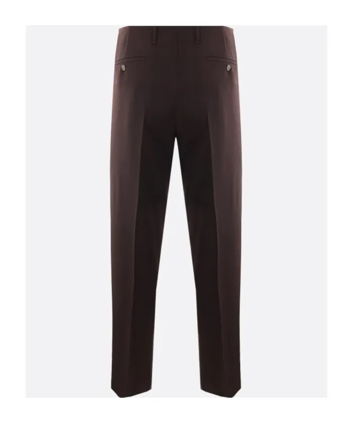 Pressed-Crease Straight Trousers