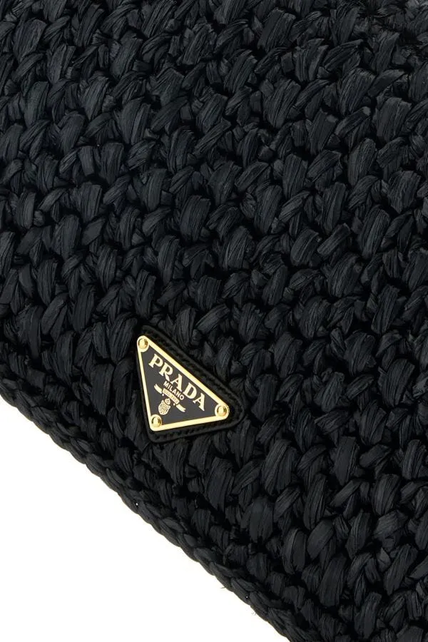 Logo-Embroidered Chain-Linked Crochet Shoulder Bag