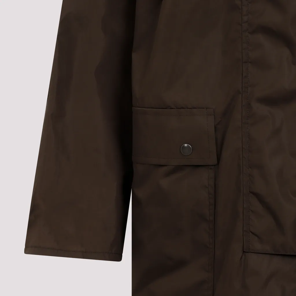 Corduroy-Collar Long-Sleeved Storm Jacket