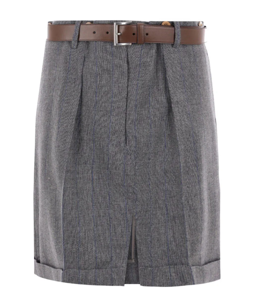 Belted Mini Skirt