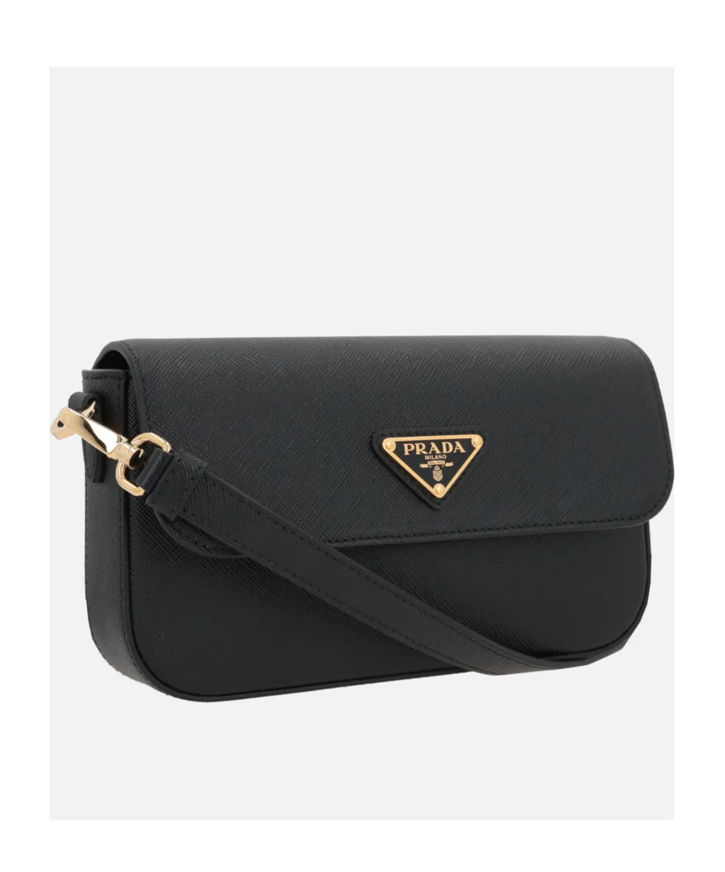 Mini Saffiano-Leather Shoulder Bag