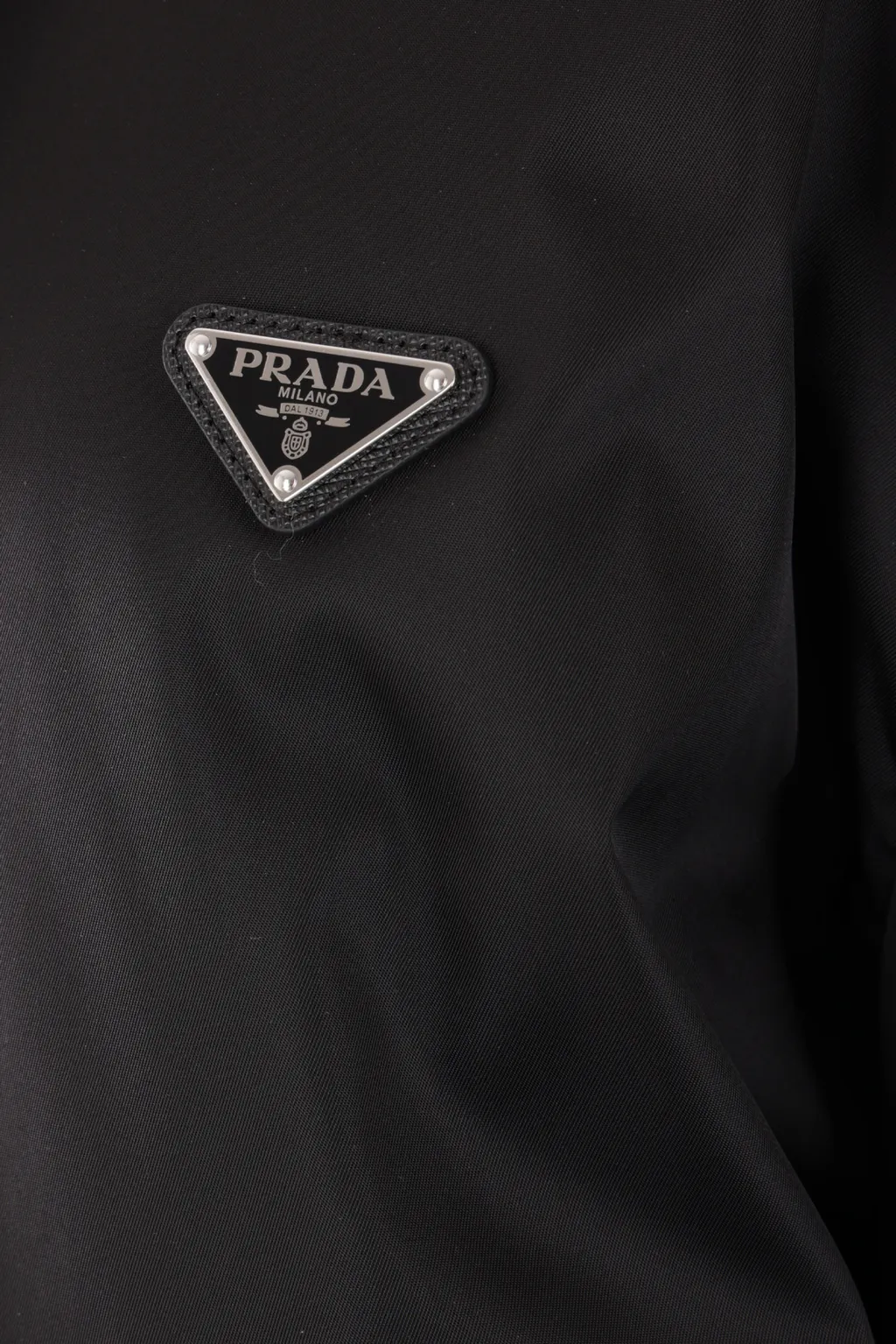 Re-Nylon Triangle-Logo Zipped Hooded Jacket