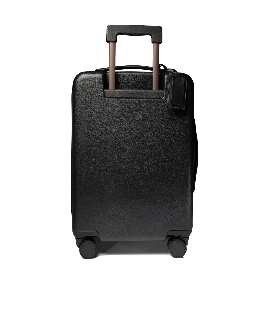 Triangle-Logo Zipped Suitcase
