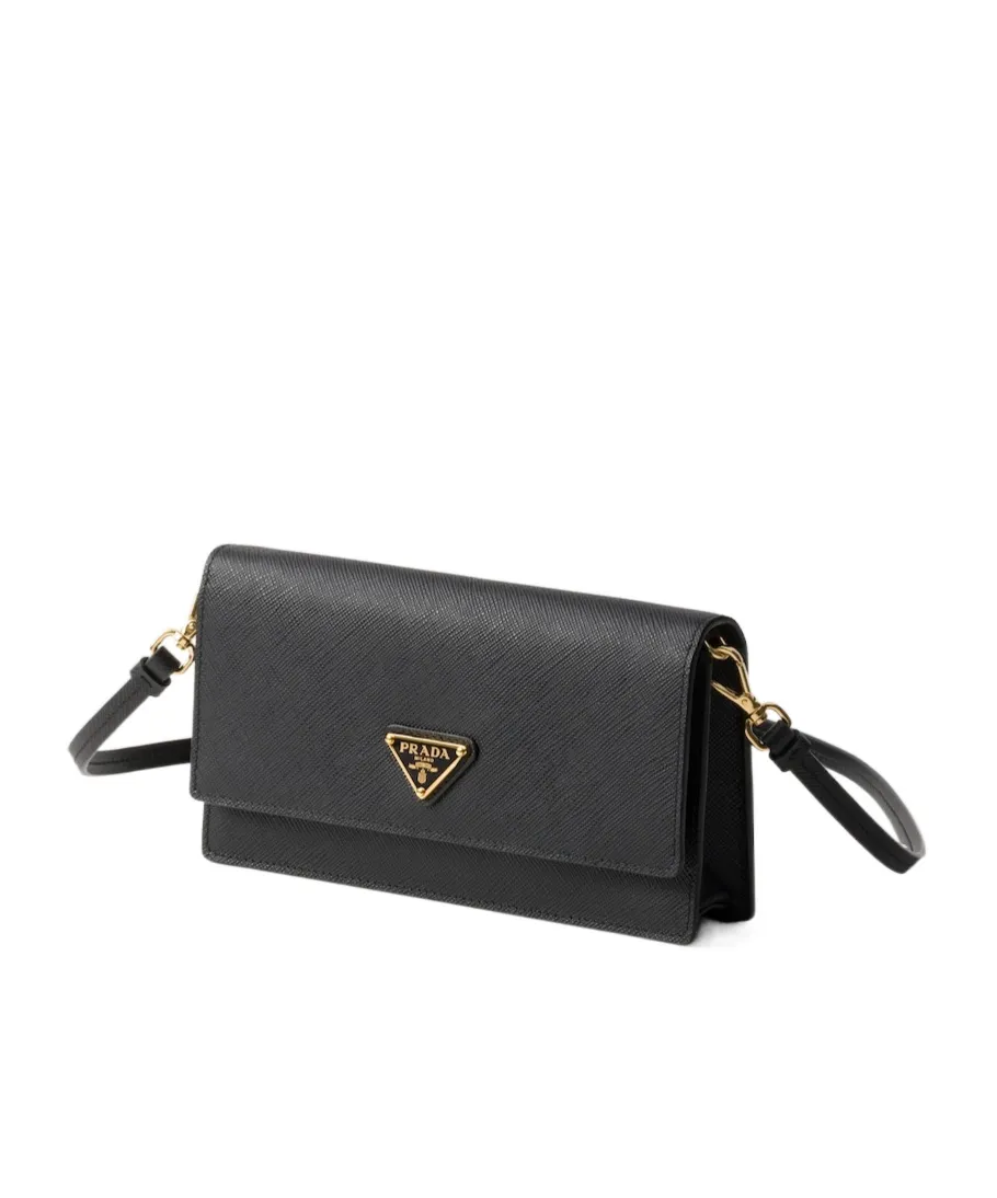 Mini Saffiano Logo Flip Shoulder Bag