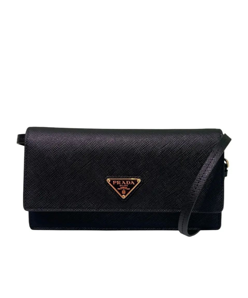 Mini Saffiano Logo Flip Shoulder Bag