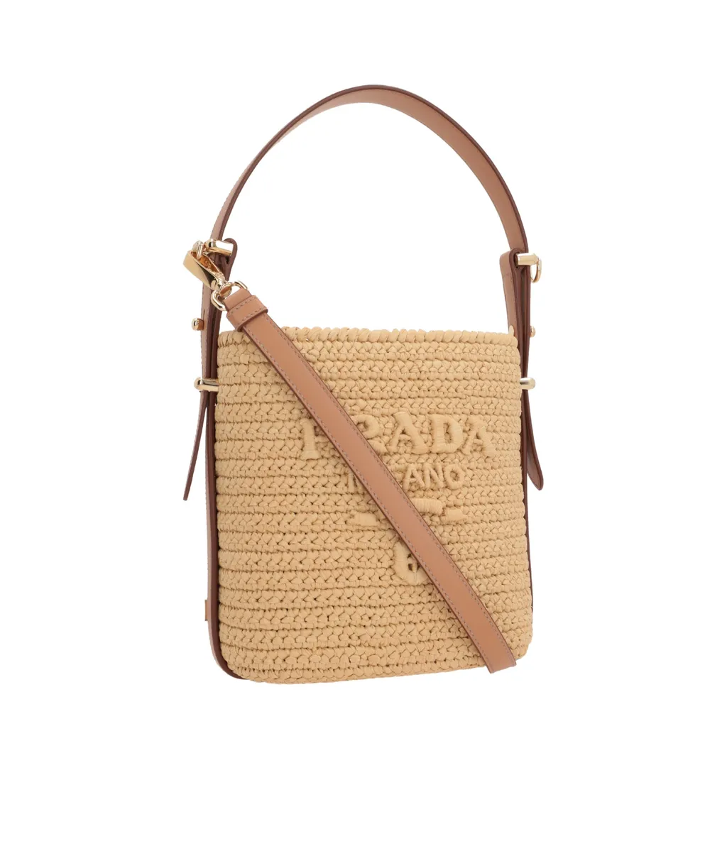 Logo-Embroidered Bucket Bag