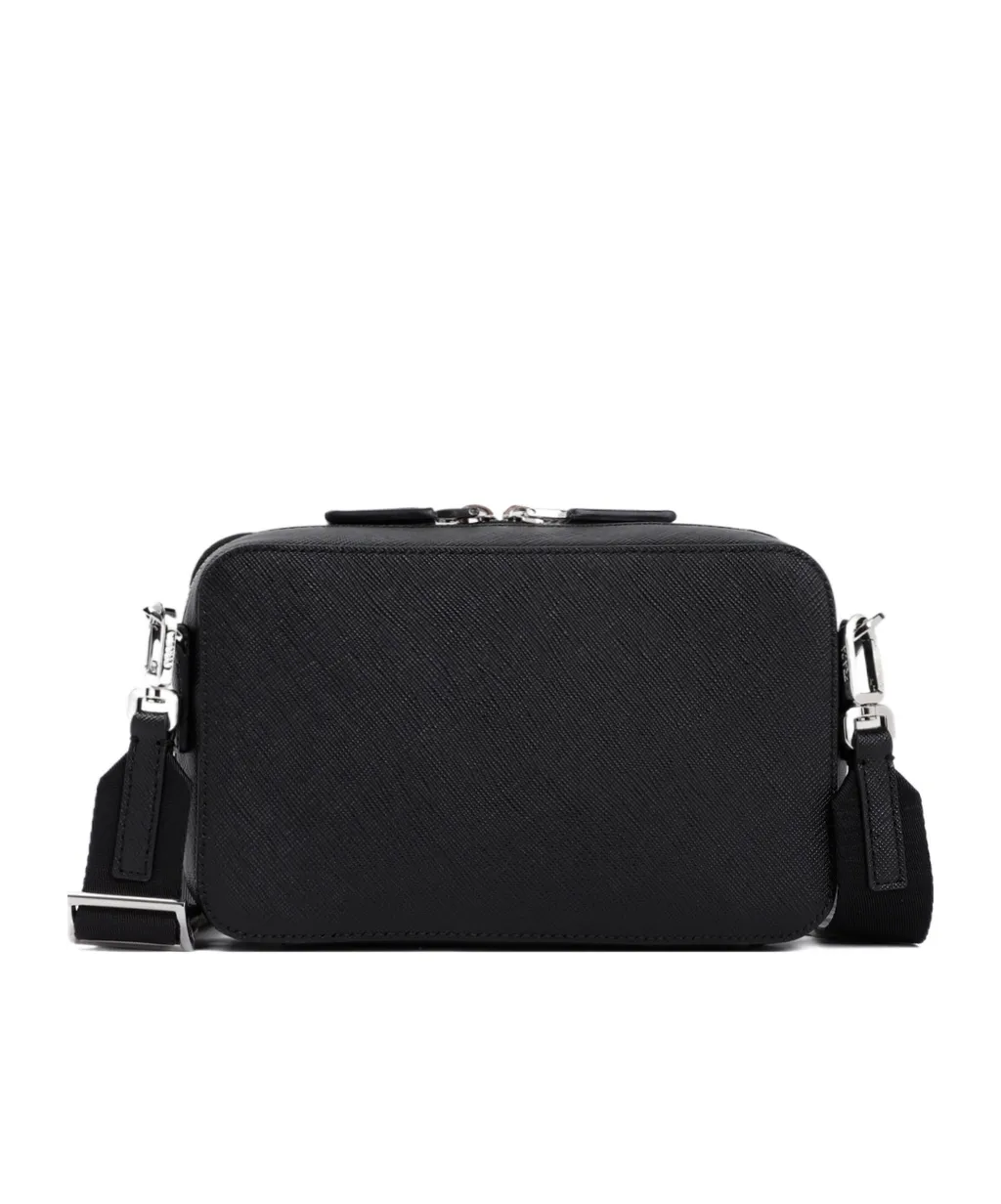 Logo Plaque Zipped Small Shoulder Bag