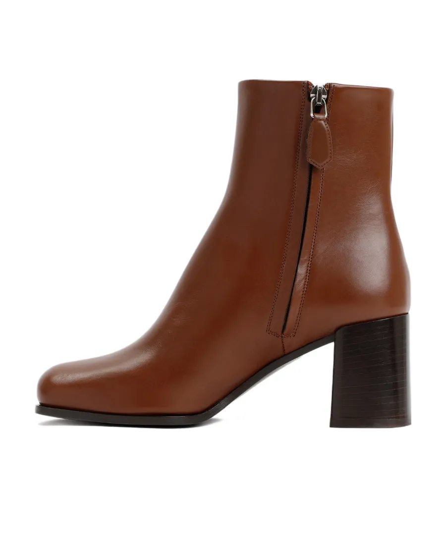 Triangle-Logo Leather Boots