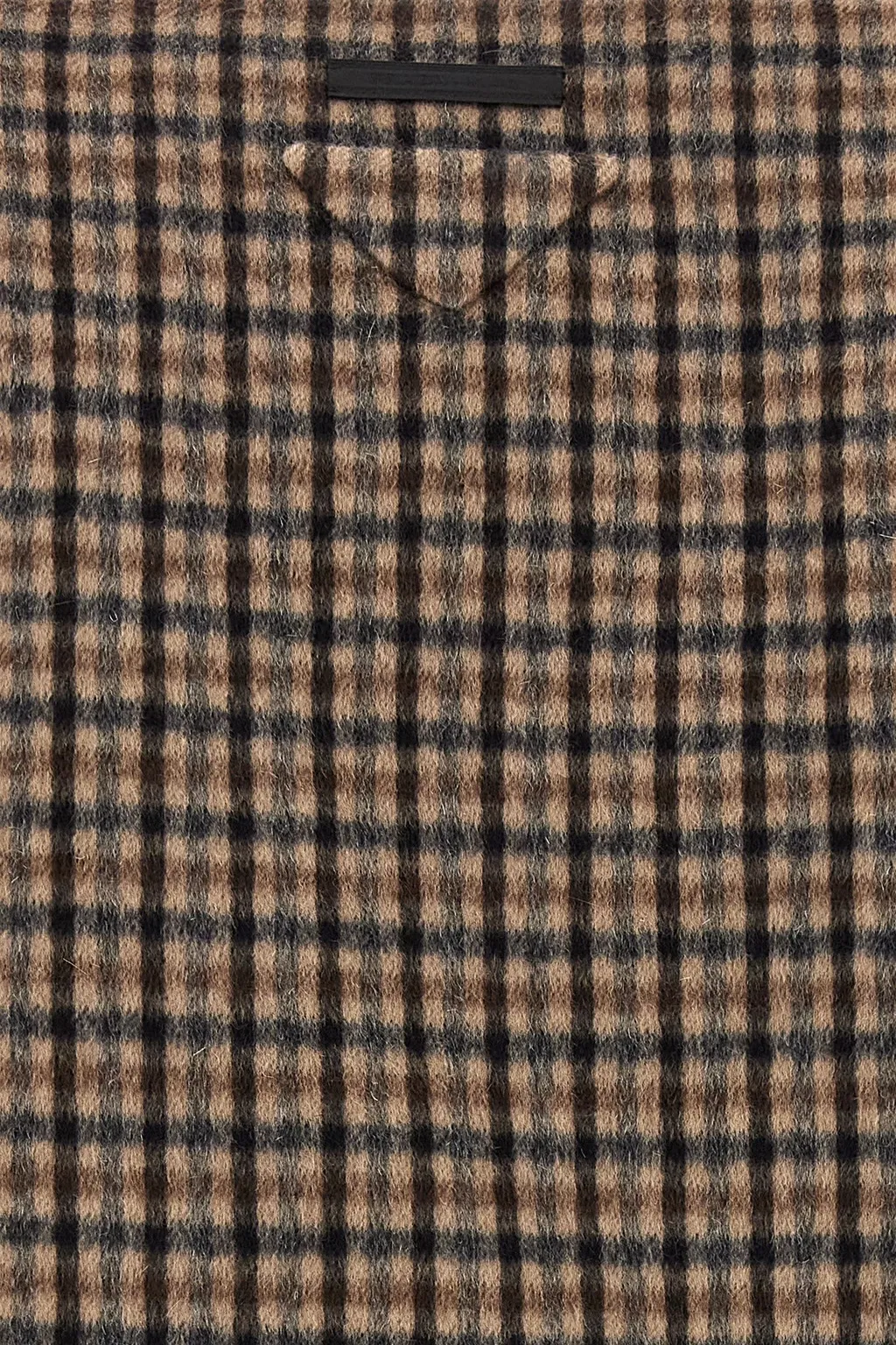 Checked V-Neck Top