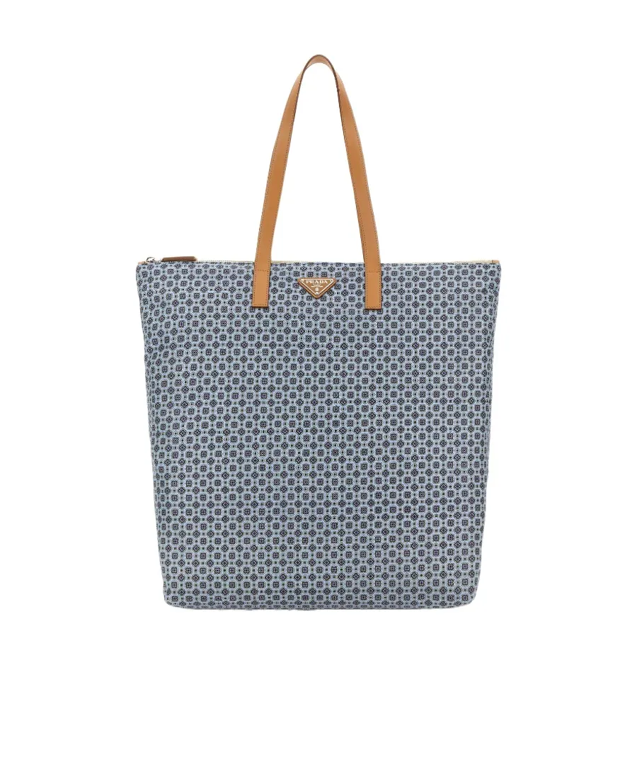 Large Geometric-Pattern Tote Bag