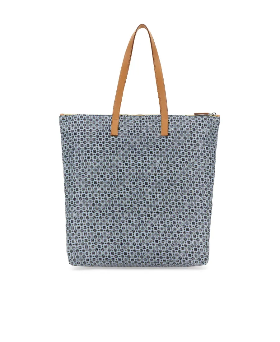Large Geometric-Pattern Tote Bag