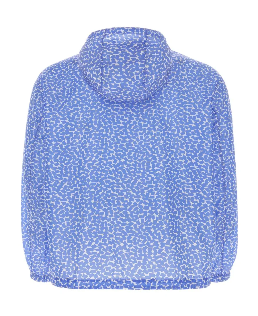 Printed Hooded Windbreaker