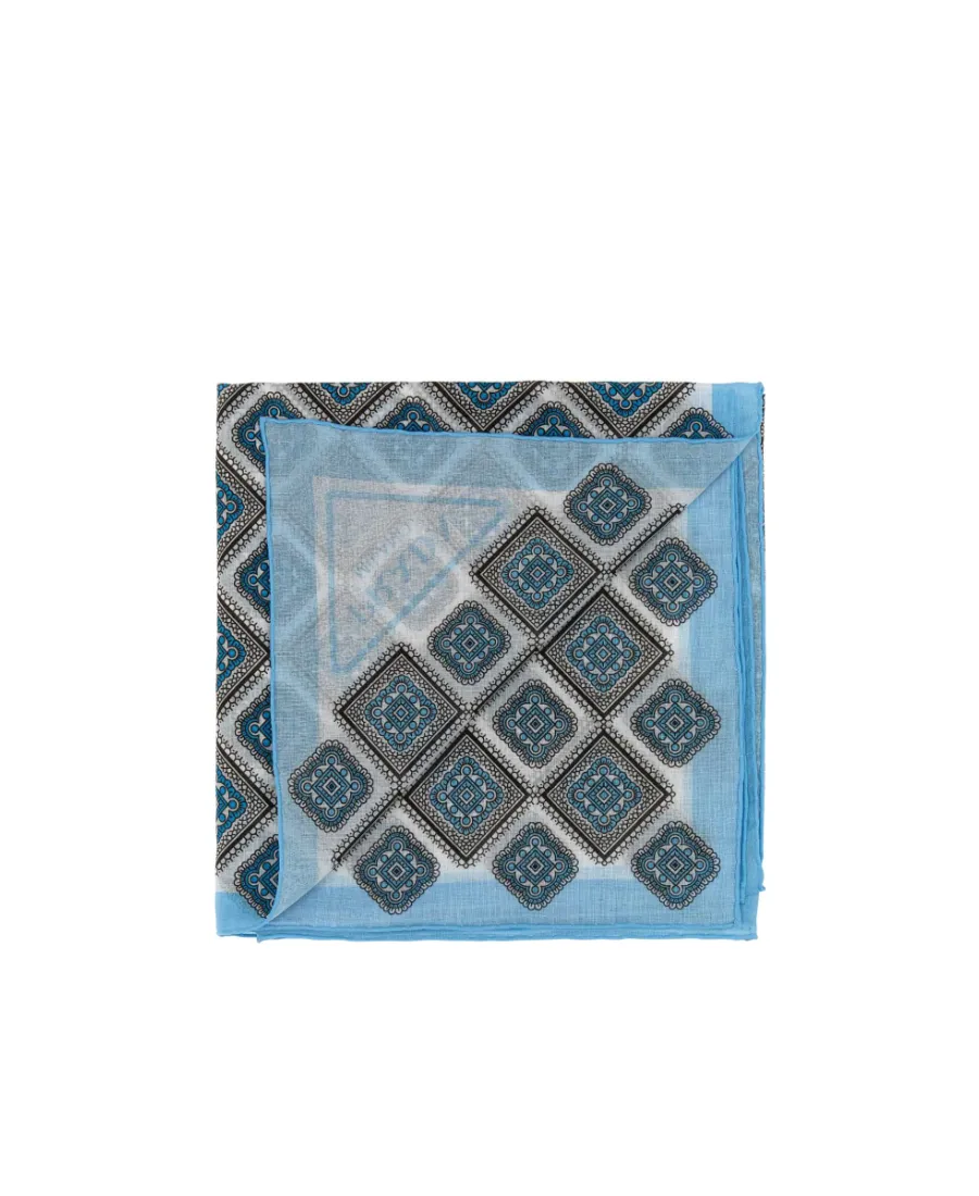 Geometric-Pattern Cotton Foulard