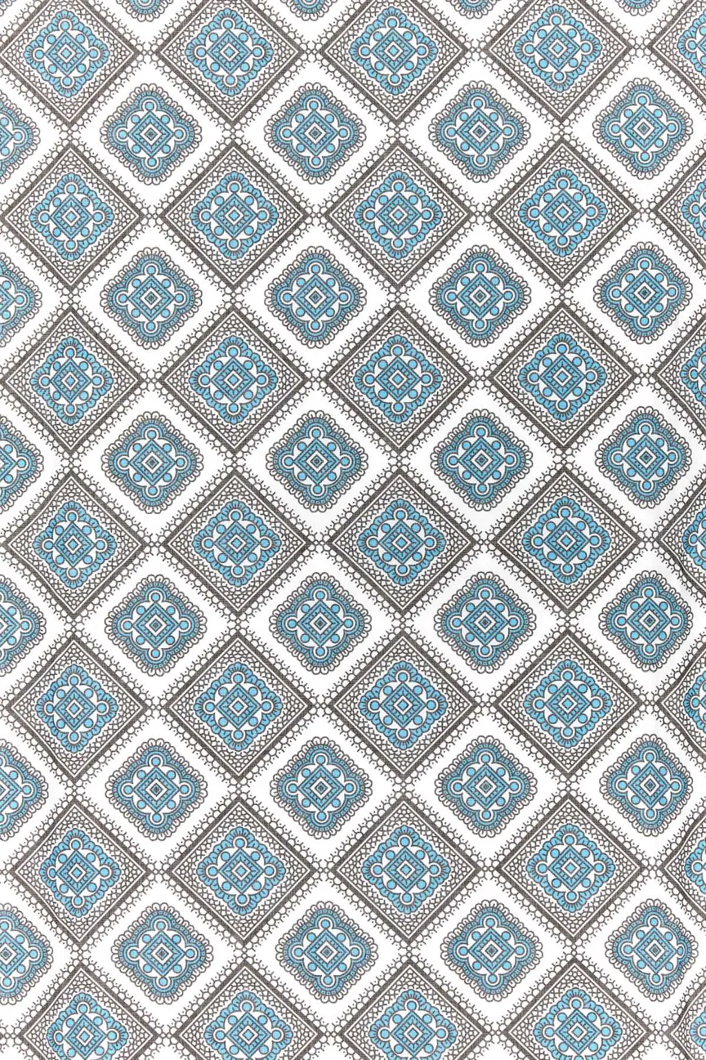 Geometric-Pattern Cotton Foulard