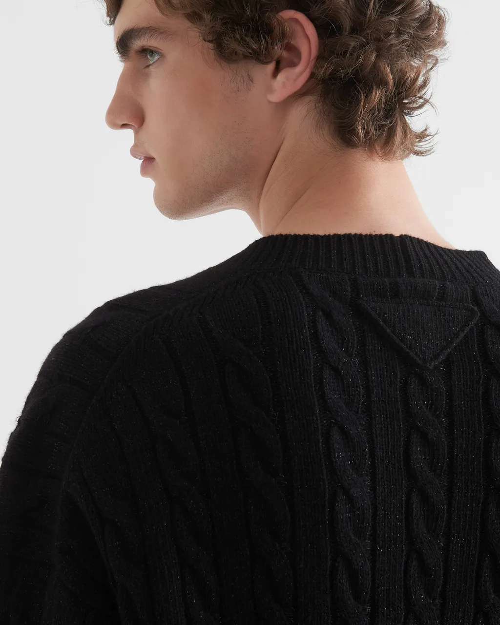Cable-Knit Button-Up Cardigan