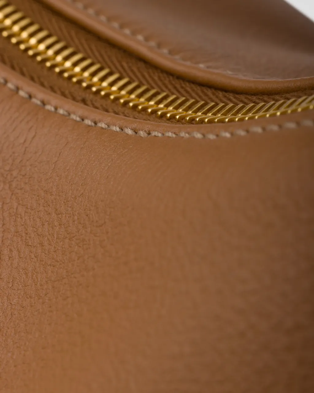 Triangle-Logo Zipped Large Shoulder Bag