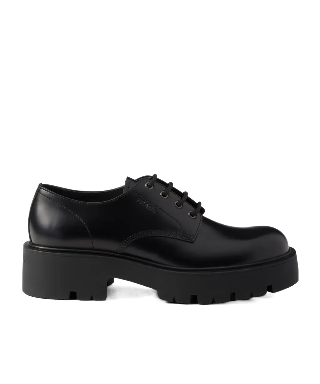 Brushed Leather Derby Shoes