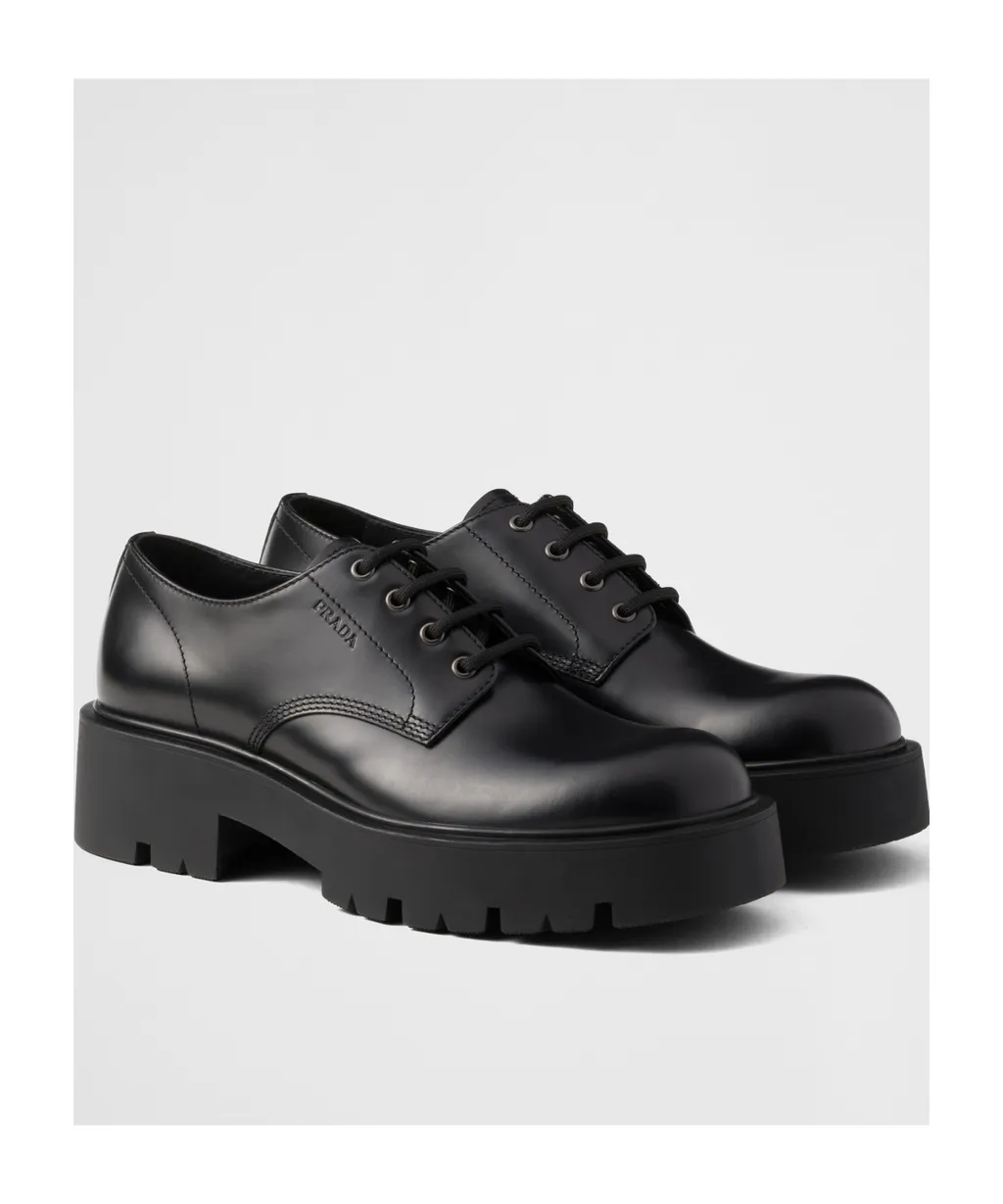 Brushed Leather Derby Shoes