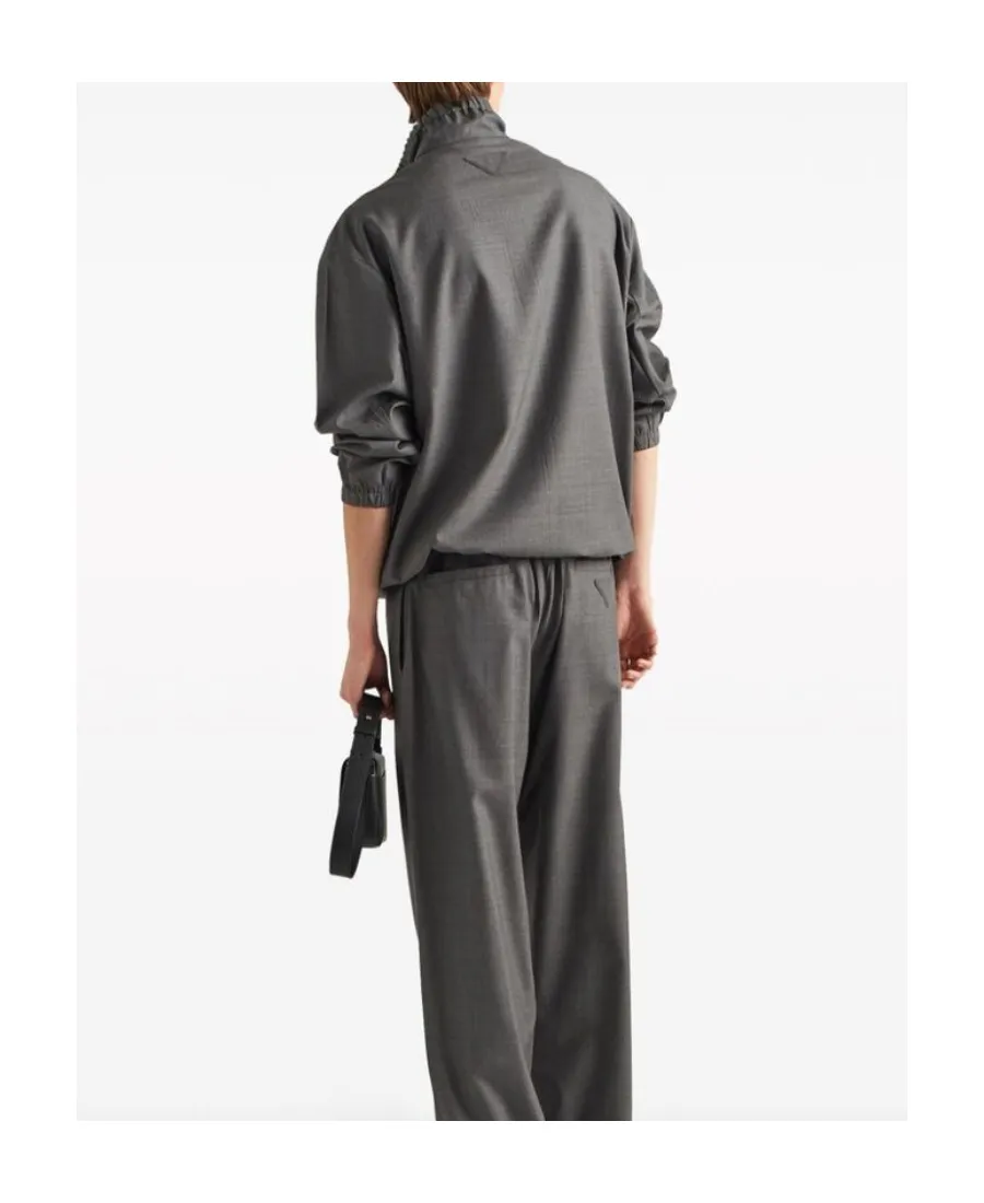High-Neck Zip-Up Bomber Jacket